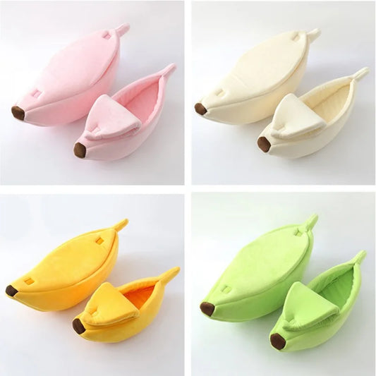 banana shaped pet bed